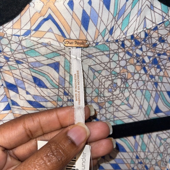 Geometric Print Free People blouse - Picture 6 of 6